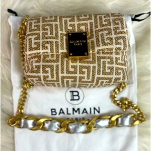 Balmain
1945 Mini Monogram Jacquard Shoulder Bag